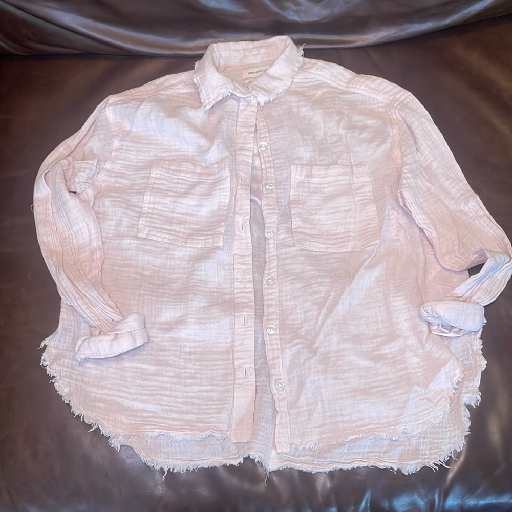 Urban Outfitters raw hem button down